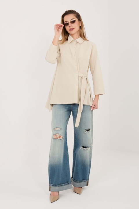 Koszula Damska Model IT-KS-FL10188.27 Beige - Rue Paris