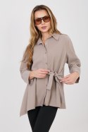 Koszula Damski Model IT-KS-FL10188.27 Dark Beige - Rue Paris