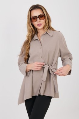 Koszula Damski Model IT-KS-FL10188.27 Dark Beige - Rue Paris
