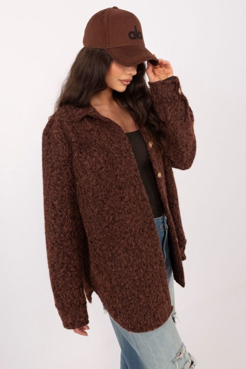 Kurtka Damska Model IT-KR-22292.00 Dark Brown - Rue Paris