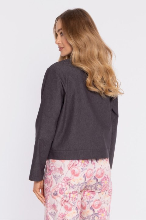 Kurtka Damska Model MOE909 Grafit - Moe