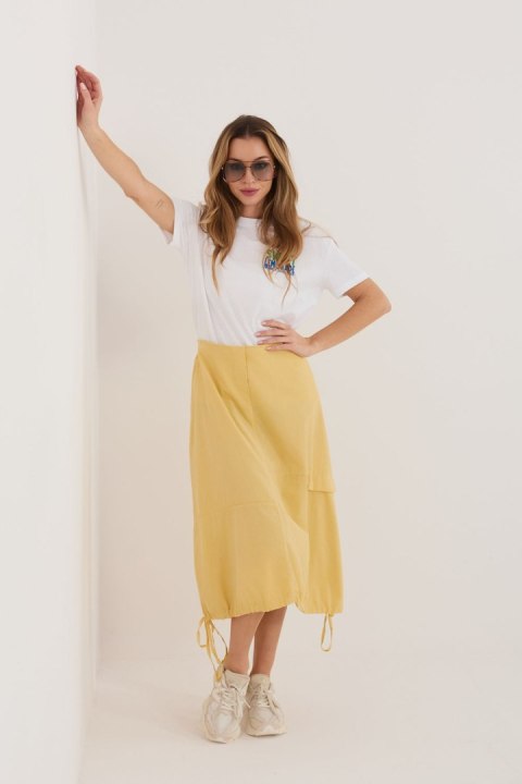 Spódnica Model IT-SD-FL10158.94 Light Yellow - Rue Paris