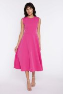 Sukienka z lamówką S292 Pink - Nife