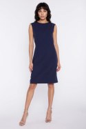 Sukienka z pęknięciem na ramieniu S293 Navy - Nife