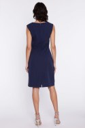 Sukienka z pęknięciem na ramieniu S293 Navy - Nife
