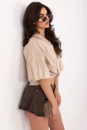 Koszula Damska Model MI-KS-3389A.90 Beige - Italy Moda