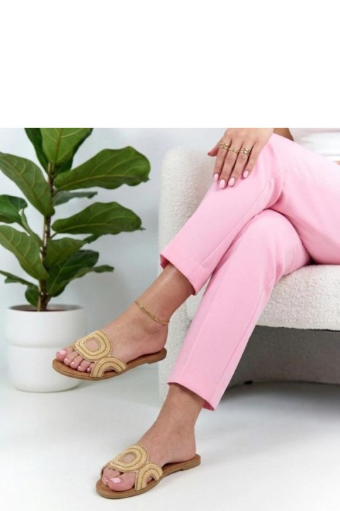 Sandał Klapki Model Olivia LCQ-9 Beige - Solea