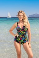 Jednoczęściowy strój kąpielowy Kostium kąpielowy Model Paula kolor 701 Black/Wzór - Etna Jednoczęściowy strój kąpielowy Kostium kąpielowy Model Paula kolor 701 Black/Wzór - Etna