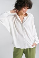 Bluzka oversize fason nietoperz B158 Ecru - Nife Bluzka oversize fason nietoperz B158 Ecru - Nife