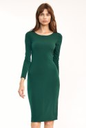 Sukienka Zielona sukienka z wycięciem na plecach S191 Green - Nife Sukienka Zielona sukienka z wycięciem na plecach S191 Green - Nife