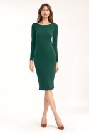 Sukienka Zielona sukienka z wycięciem na plecach S191 Green - Nife Sukienka Zielona sukienka z wycięciem na plecach S191 Green - Nife