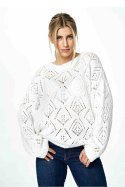 Sweter Damski Model M887 Ecru - Figl Sweter Damski Model M887 Ecru - Figl