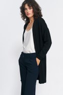 Sweter Niezapinany czarny sweter SW11 Black - Nife Sweter Niezapinany czarny sweter SW11 Black - Nife