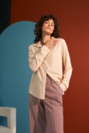 Wiskozowa koszula w kolorze beżu K72 Beige - Nife Wiskozowa koszula w kolorze beżu K72 Beige - Nife