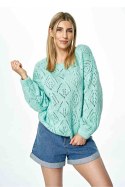 Sweter Damski Model M887 Mint - Figl Sweter Damski Model M887 Mint - Figl