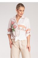 Koszula Damska Model M1120 Beige - Figl Koszula Damska Model M1120 Beige - Figl