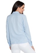 Koszula Damska Model M581 Sky Blue - Figl Koszula Damska Model M581 Sky Blue - Figl