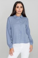 Koszula Damska Model M582 Blue - Figl Koszula Damska Model M582 Blue - Figl