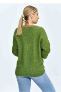 Sweter Damski Model M905 Green/Brown - Figl Sweter Damski Model M905 Green/Brown - Figl