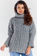 Golf Damski Model A477 Grey - awama Golf Damski Model A477 Grey - awama