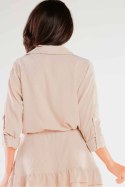 Koszula Damska Model A425 Beige - awama Koszula Damska Model A425 Beige - awama