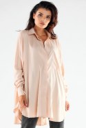 Koszula Damska Model A528 Beige - awama Koszula Damska Model A528 Beige - awama