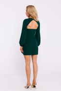Sukienka Model MOE837 Bottle Green - Moe Sukienka Model MOE837 Bottle Green - Moe