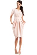 Sukienka Model MOE234 Powder Pink - Moe Sukienka Model MOE234 Powder Pink - Moe