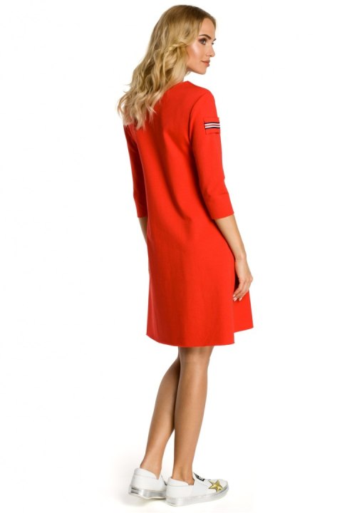 Sukienka Model MOE343 Red - Moe Sukienka Model MOE343 Red - Moe