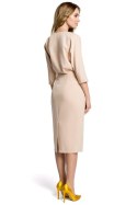 Sukienka Model MOE360 Beige - Moe Sukienka Model MOE360 Beige - Moe