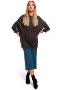 Sweter Damski Model MOE470 Grafit - Moe Sweter Damski Model MOE470 Grafit - Moe