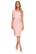 Sukienka Model MOE673 Powder Pink - Moe Sukienka Model MOE673 Powder Pink - Moe