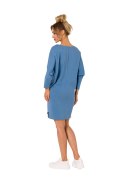 Sukienka Model MOE732 Blue - Moe Sukienka Model MOE732 Blue - Moe
