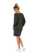 Sukienka Model MOE732 Militare Green - Moe Sukienka Model MOE732 Militare Green - Moe