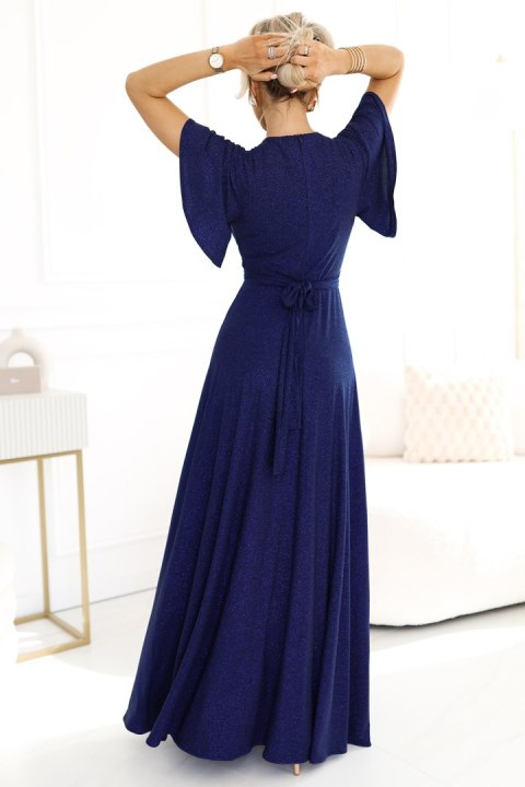 Sukienka Model Jennifer 581-5 Navy Brokat - Numoco