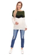 Sweter Ciążowy Model 40023 Khaki - PeeKaBoo