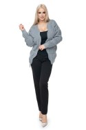 Sweter Kardigan Model 40022 Grey - PeeKaBoo Sweter Kardigan Model 40022 Grey - PeeKaBoo