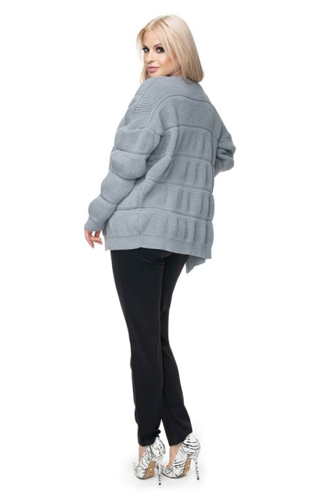 Sweter Kardigan Model 40022 Grey - PeeKaBoo Sweter Kardigan Model 40022 Grey - PeeKaBoo