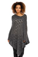 Sweter Poncho model 30012 Graphit - PeeKaBoo Sweter Poncho model 30012 Graphit - PeeKaBoo