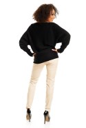 Sweter model 70003 Black - PeeKaBoo Sweter model 70003 Black - PeeKaBoo