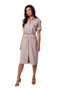 Sukienka Model B258 Beige - BeWear Sukienka Model B258 Beige - BeWear