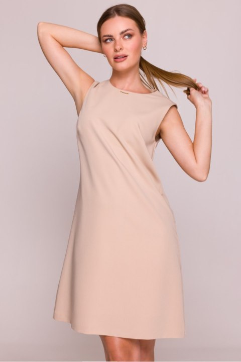 Sukienka Model S408 Beige - Stylove