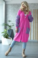 Sweter Kardigan Model 30086 Neon Pink - PeeKaBoo Sweter Kardigan Model 30086 Neon Pink - PeeKaBoo