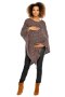 Sweter Poncho model 30012C Mocca - PeeKaBoo