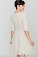Sukienka Model K219 Beige - Lenitif Sukienka Model K219 Beige - Lenitif