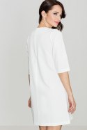 Sukienka Model K316 Ecru - Lenitif Sukienka Model K316 Ecru - Lenitif
