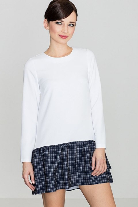 Sukienka Model K423 Wzór 40 White - Lenitif Sukienka Model K423 Wzór 40 White - Lenitif