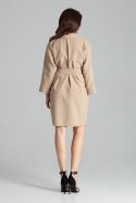 Sukienka Model L058 Beige - Lenitif Sukienka Model L058 Beige - Lenitif