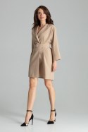 Sukienka Model L058 Beige - Lenitif Sukienka Model L058 Beige - Lenitif
