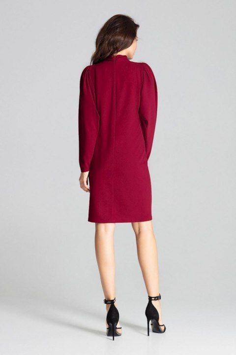 Sukienka Model L064 Bordo - Lenitif Sukienka Model L064 Bordo - Lenitif